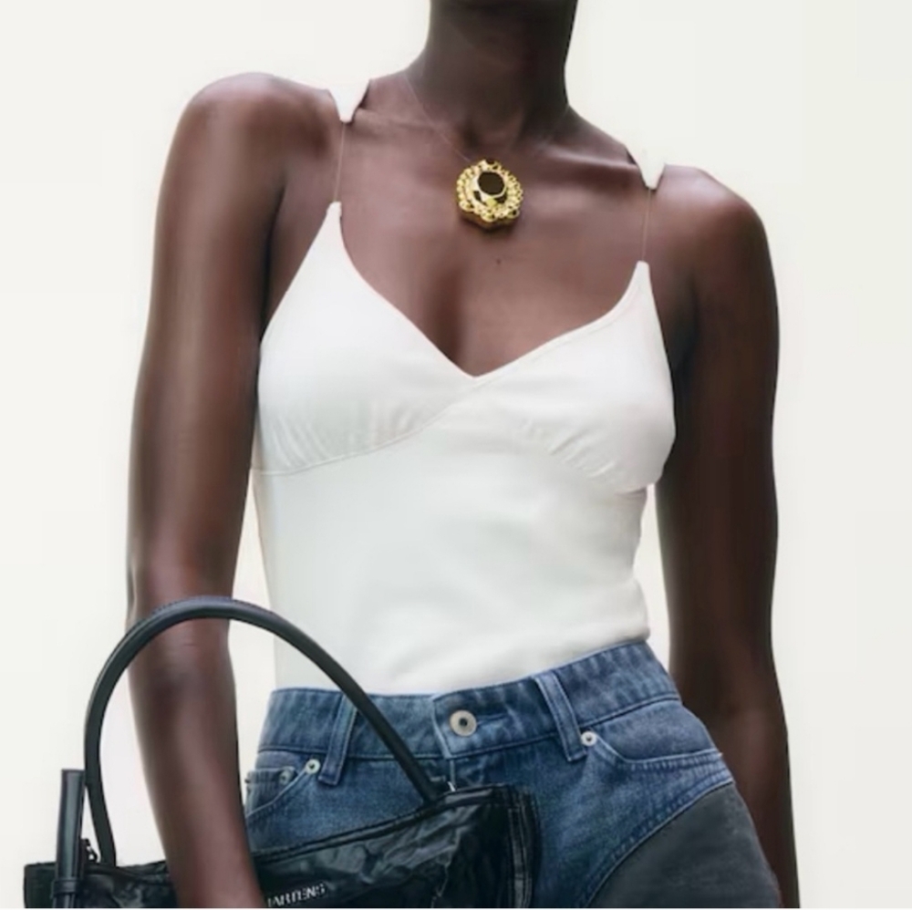 Glenn Martenn X H&M White Ribbed Tank